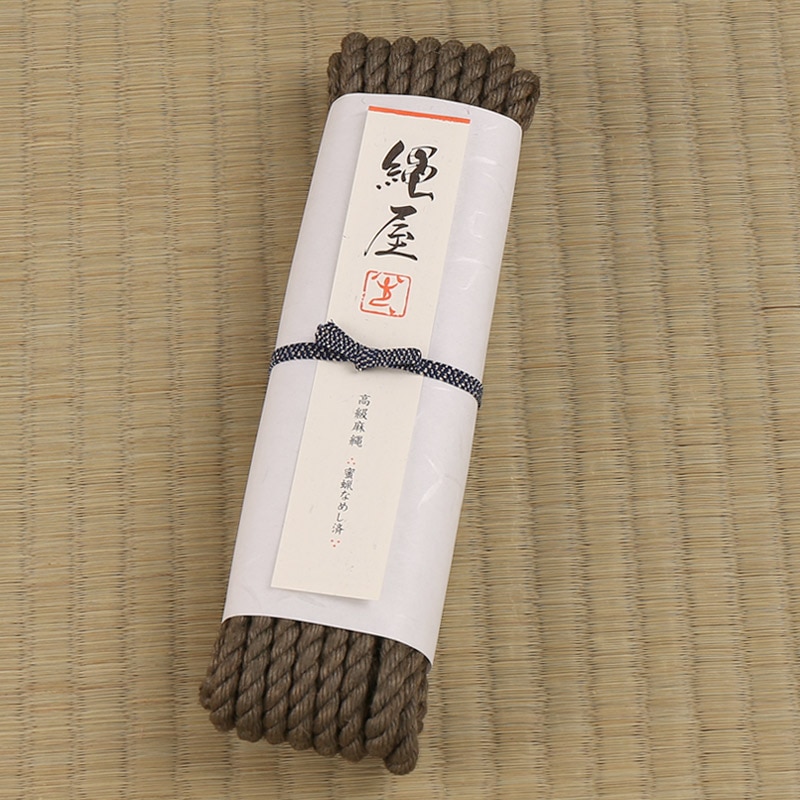 [単品]高級麻縄(処理済) モスグリーン 標準φ6.5mmｘ10Ｍ